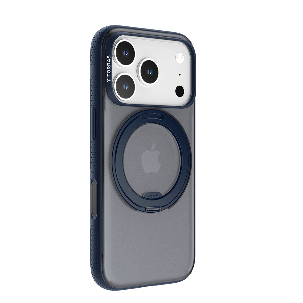Coque MagSafe pour Apple iPhone 17 Pro Max, Torras, Ostand R Fitness, Bleue