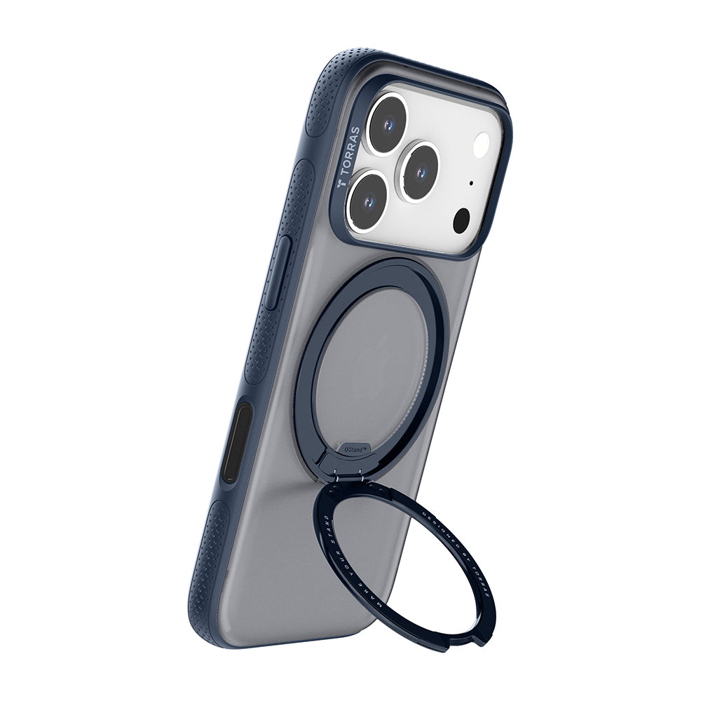 Coque MagSafe pour Apple iPhone 17 Pro Max, Torras, Ostand R Fitness, Bleue