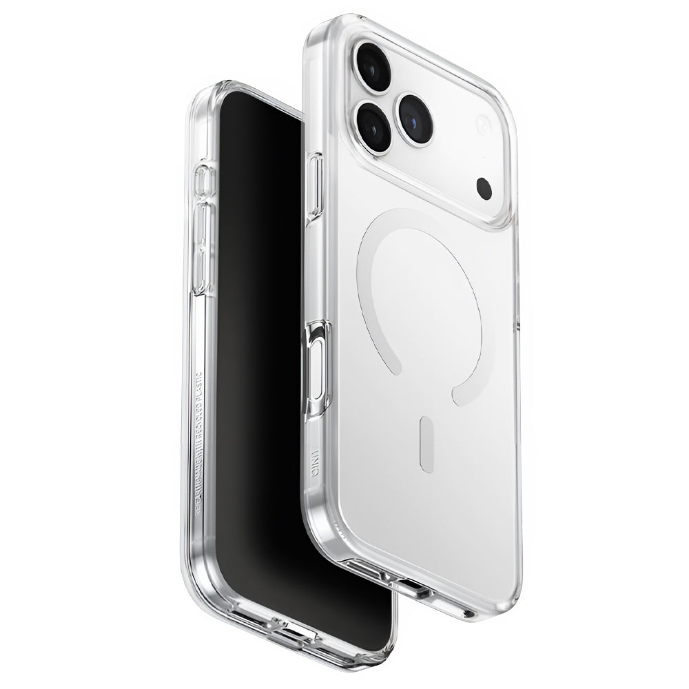 Coque MagSafe pour Apple iPhone 17 Pro Max, UNIQ, Clario MagClick, Transparente