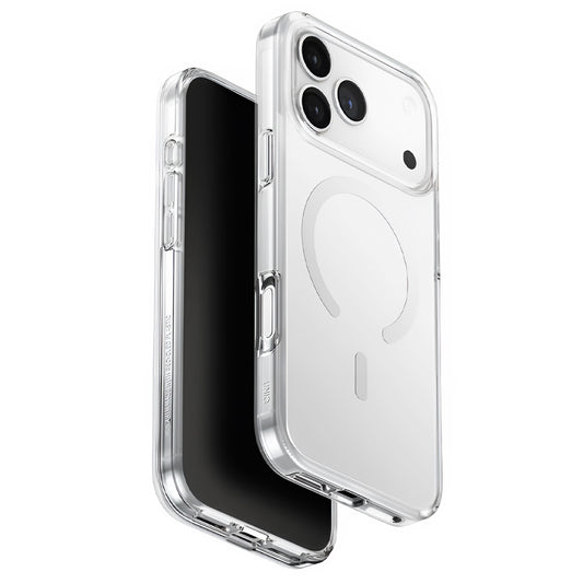 Coque MagSafe pour Apple iPhone 17 Pro Max, UNIQ, Clario MagClick, Transparente
