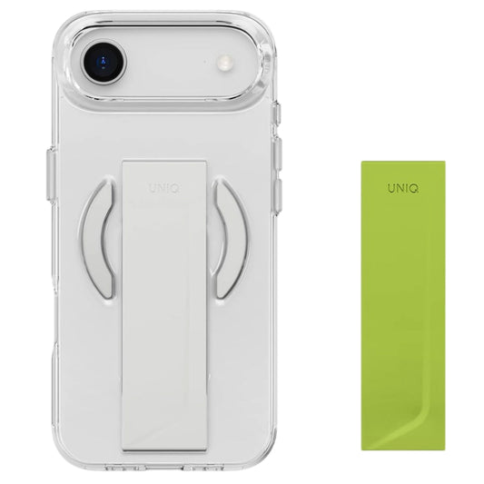 Coque MagSafe pour Apple iPhone 17 Pro Max, UNIQ, Heldro Air MagClick, Gris Transparent