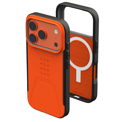 Coque MagSafe pour Apple iPhone 17 Pro Max, Urban Armor Gear, Civilian LT, Orange