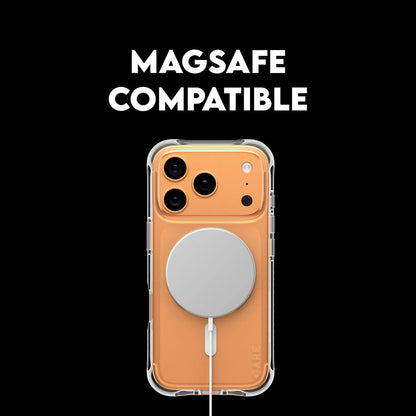 Coque MagSafe pour Apple iPhone 17 Pro, PanzerGlass, Care Fashionable, Transparente Blanche