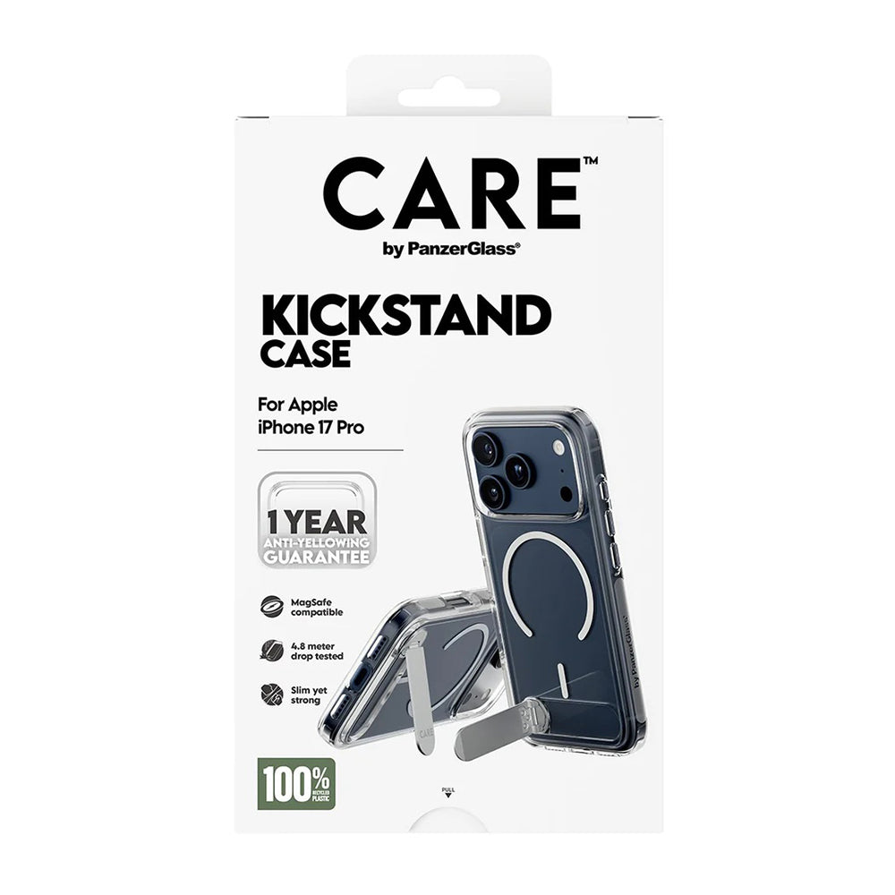 Coque MagSafe pour Apple iPhone 17 Pro, PanzerGlass, avec fonction support, Transparente