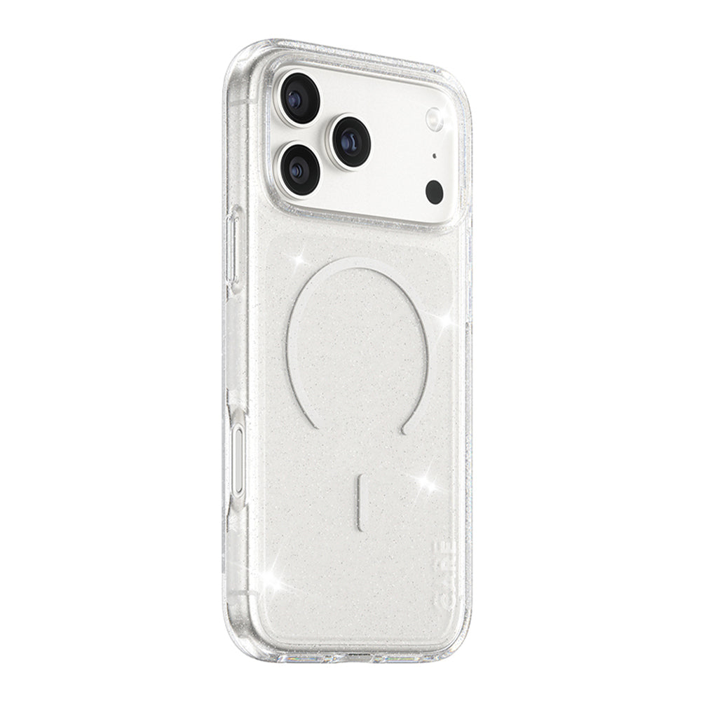 Coque MagSafe pour Apple iPhone 17 Pro, PanzerGlass, Care Urban Explorer Star Lit, Transparente Blanche