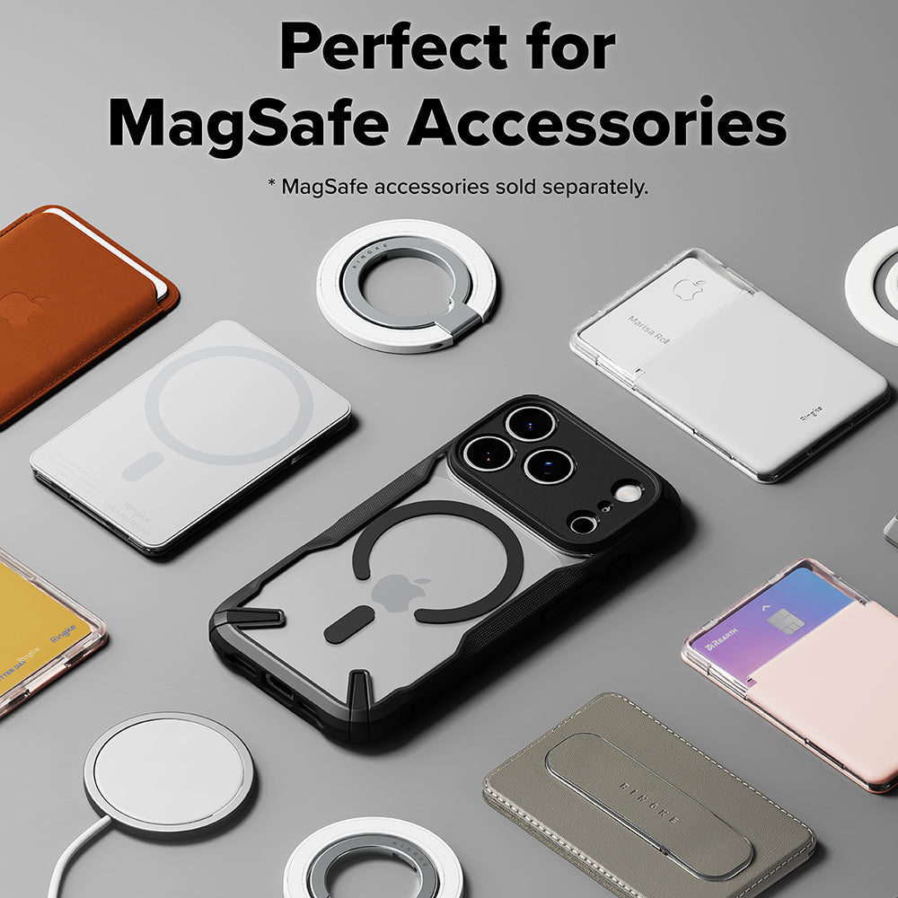 Coque MagSafe pour Apple iPhone 17 Pro, Ringke, Fusion X, Noire