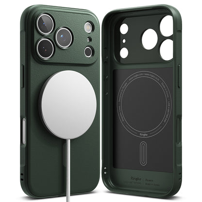 Coque MagSafe pour Apple iPhone 17 Pro, Ringke, Onyx, Vert Foncé