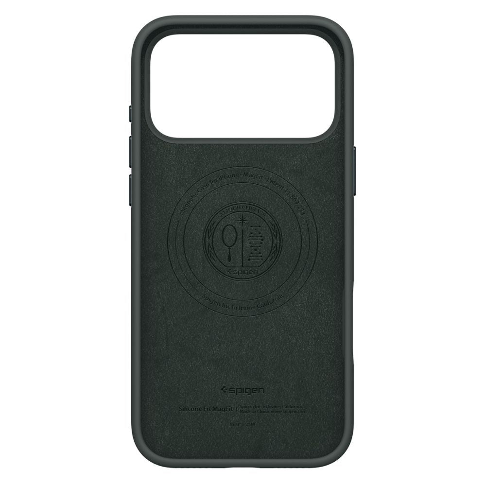 Coque MagSafe pour Apple iPhone 17 Pro, Spigen, Silicone Fit, Vert
