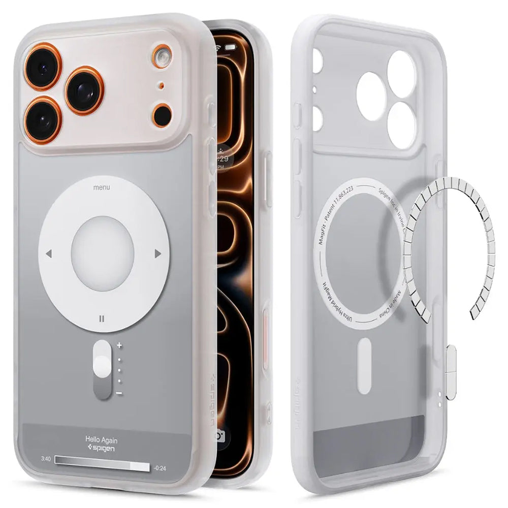 Coque MagSafe pour Apple iPhone 17 Pro, Spigen, Ultra Hybrid Classic, Argentée