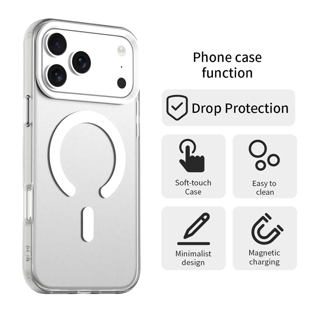 Housse MagSafe pour Apple iPhone 17 Pro, Techsuit, CandyCase, Blanche
