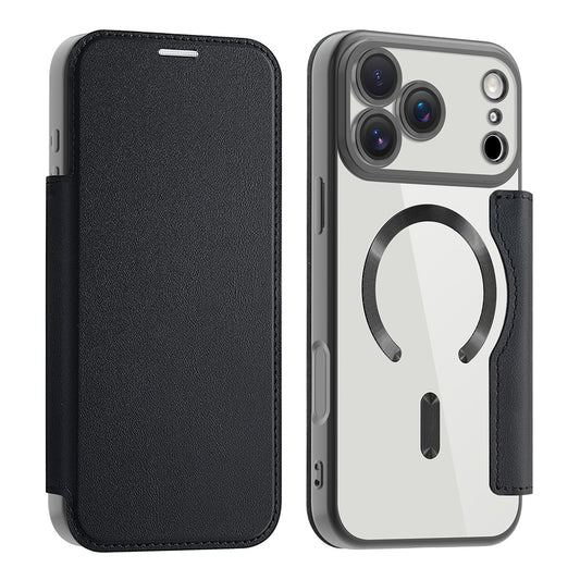 Housse MagSafe pour Apple iPhone 17 Pro, Techsuit, SmartMag Book, Noire