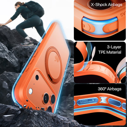 Coque MagSafe pour Apple iPhone 17 Pro, Torras, Ostand Pro, Orange