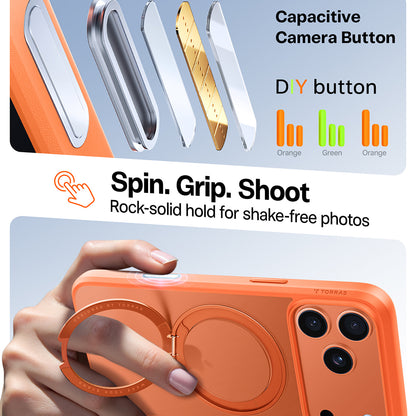 Coque MagSafe pour Apple iPhone 17 Pro, Torras, Ostand Pro, Orange