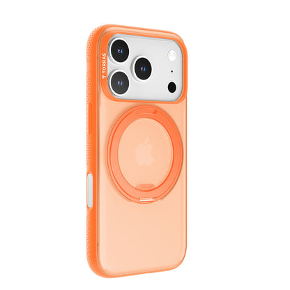Coque MagSafe pour Apple iPhone 17 Pro, Torras, Ostand R Fitness, Orange