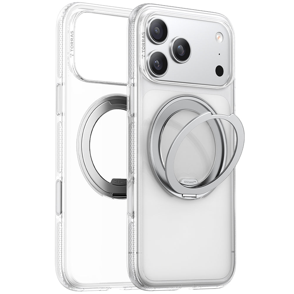 Coque MagSafe pour Apple iPhone 17 Pro, Torras, Ostand R Fitness, Transparente