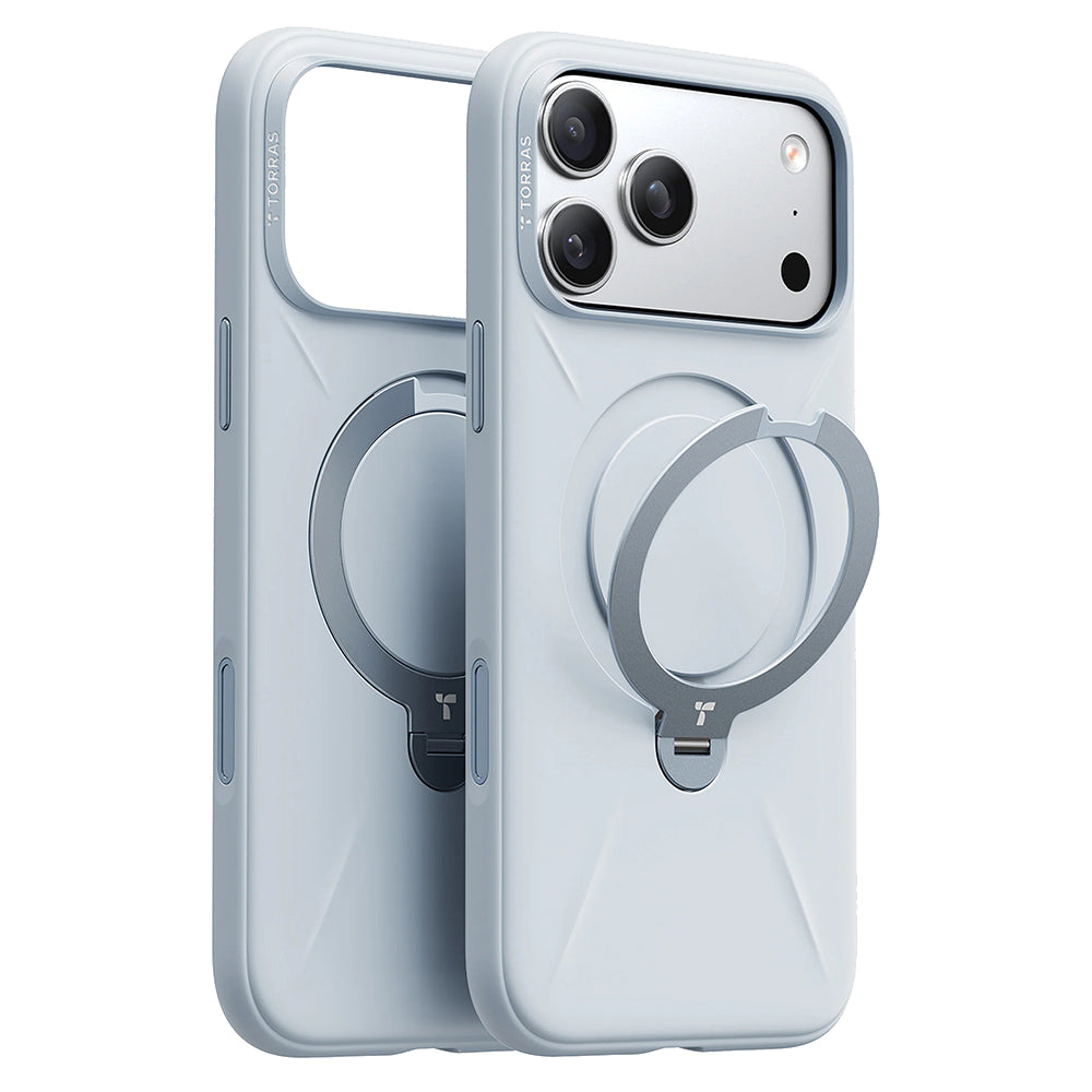 Coque MagSafe pour Apple iPhone 17 Pro, Torras, QPRO Silicone, Bleu Clair