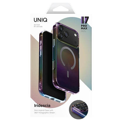 Étui MagSafe pour Apple iPhone 17 Pro, UNIQ, Iridescia MagClick, Aurora