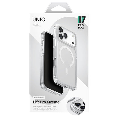 Coque MagSafe pour Apple iPhone 17 Pro, UNIQ, LifePro Xtreme MagClick, Transparente