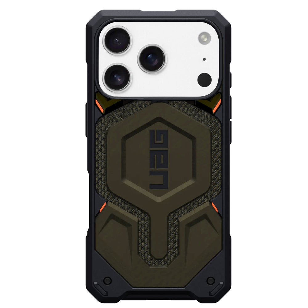 Coque MagSafe pour Apple iPhone 17 Pro, Urban Armor Gear, Monarch Pro Kevlar, Vert