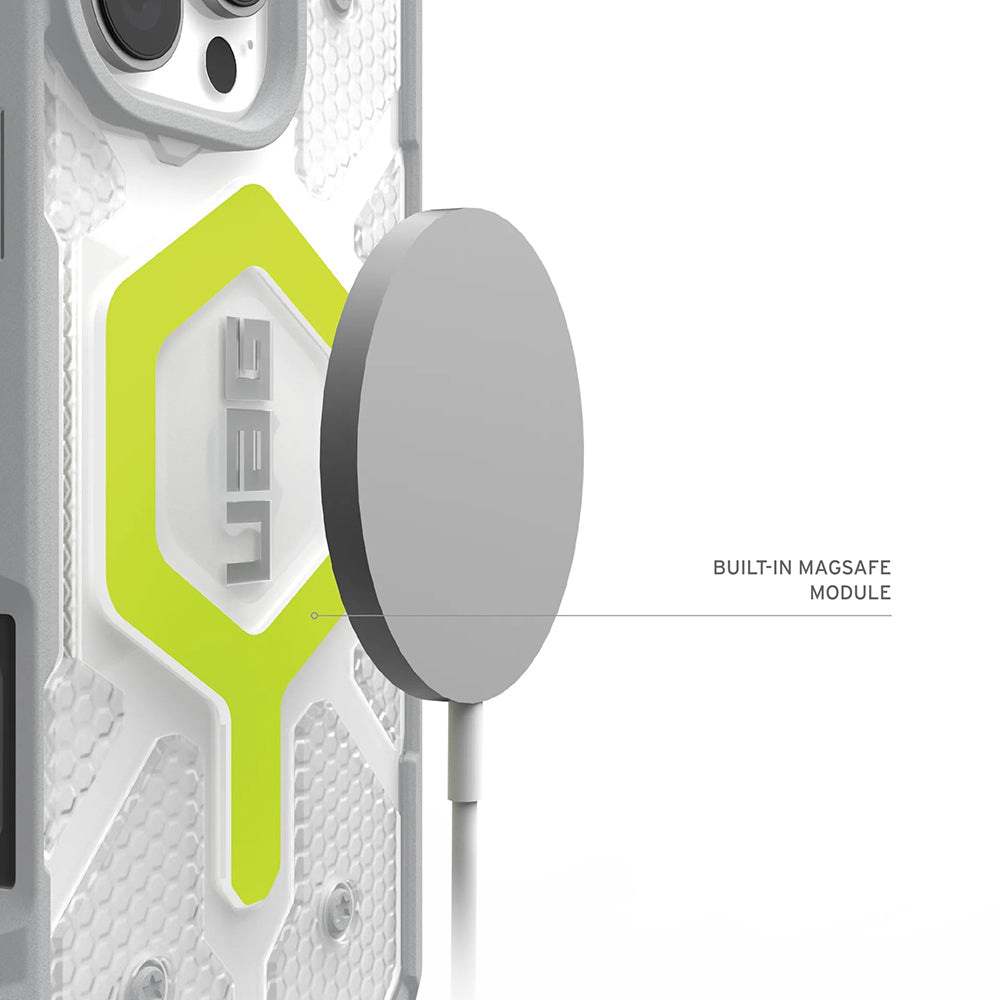 Coque MagSafe pour Apple iPhone 17 Pro, Urban Armor Gear, Pathfinder Clear, Vert