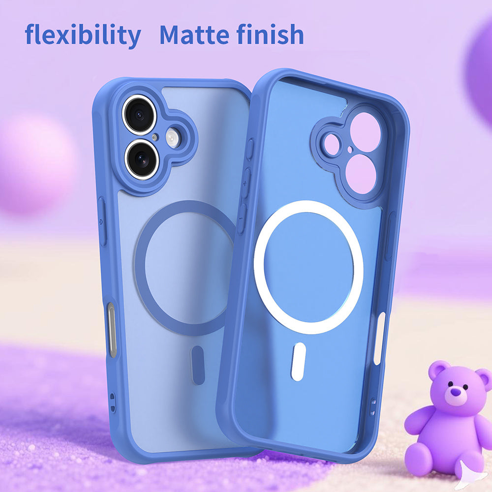 Coque MagSafe pour Apple iPhone 17, Techsuit, HaloFrost II, Bleue