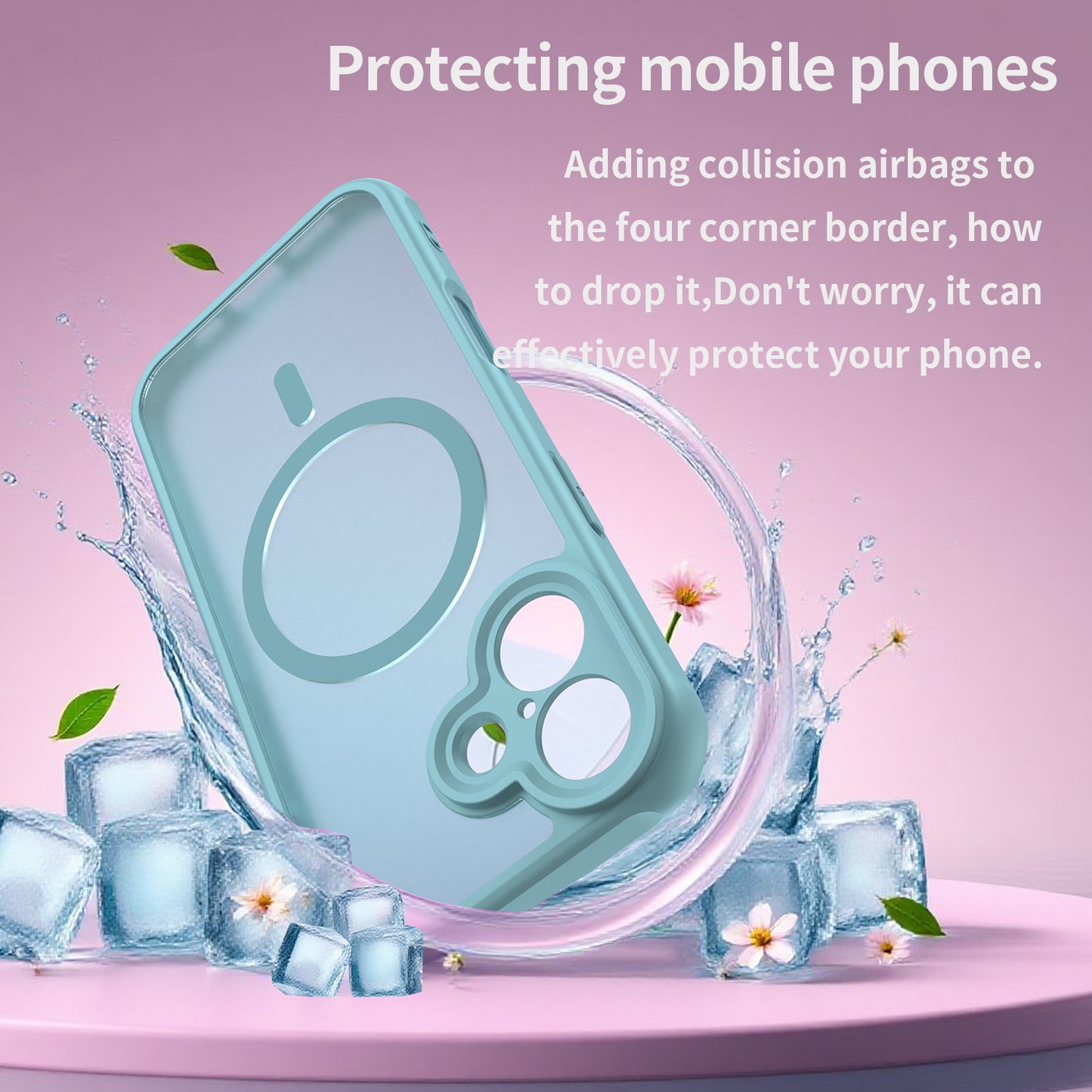 Étui MagSafe pour Apple iPhone 17, Techsuit, HaloFrost II, Vert Clair