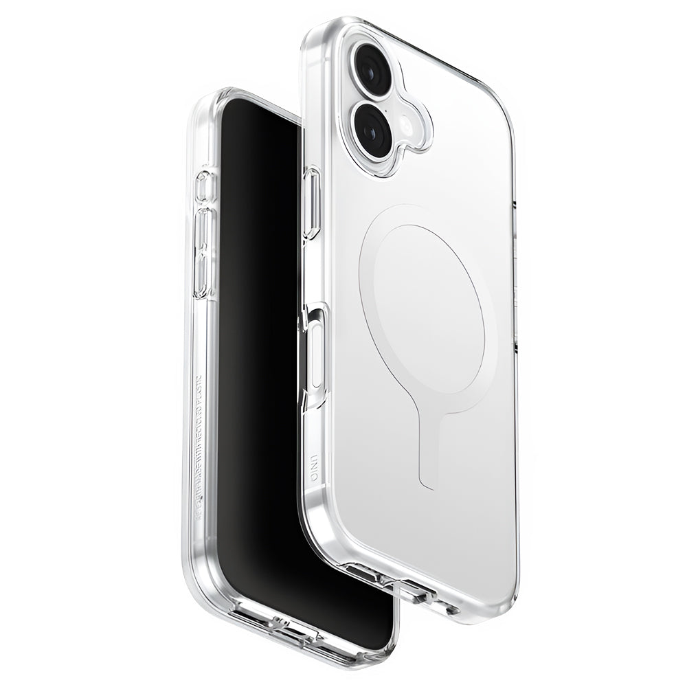Coque MagSafe pour Apple iPhone 17, UNIQ, Clario MagClick, Transparente