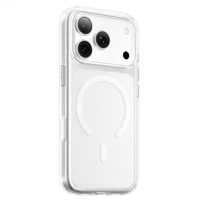 Coque MagSafe pour Apple iPhone 18 Pro / 17 Pro, Blueo, Crystal Pro Anti-Drop Glitter, transparente