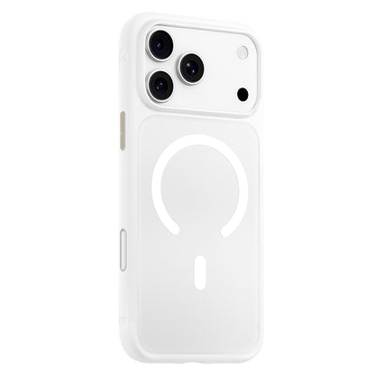 Coque MagSafe pour Apple iPhone 18 Pro / 17 Pro, Blueo, douce pour la peau et antichoc, blanche satinée