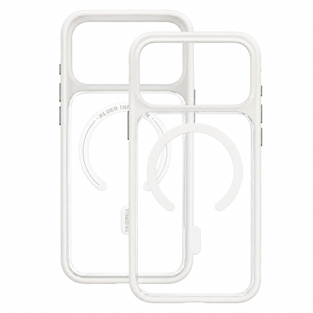 Coque MagSafe pour Apple iPhone 18 Pro / 17 Pro, Blueo, douce pour la peau et antichoc, blanche satinée