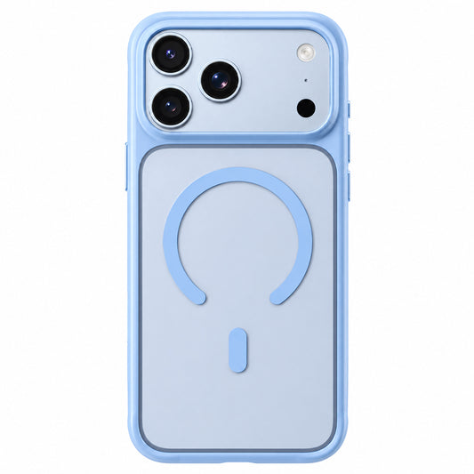 Coque MagSafe pour Apple iPhone 18 Pro / 17 Pro, Blueo, douce pour la peau et antichoc, bleu satiné