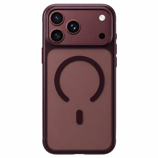 Coque MagSafe pour Apple iPhone 18 Pro / 17 Pro, Blueo, douce pour la peau et antichoc, bordeaux satiné