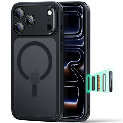 Coque MagSafe pour Apple iPhone 18 Pro / 17 Pro, ESR, Classic Hybrid, Noir Satiné