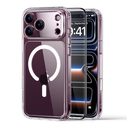 Coque MagSafe pour Apple iPhone 18 Pro / 17 Pro, ESR, Classic Hybrid avec protecteur d'écran, transparente