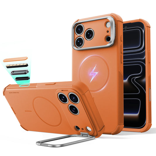Coque MagSafe pour Apple iPhone 18 Pro / 17 Pro, ESR, Cyber Armor Kickstand, Orange