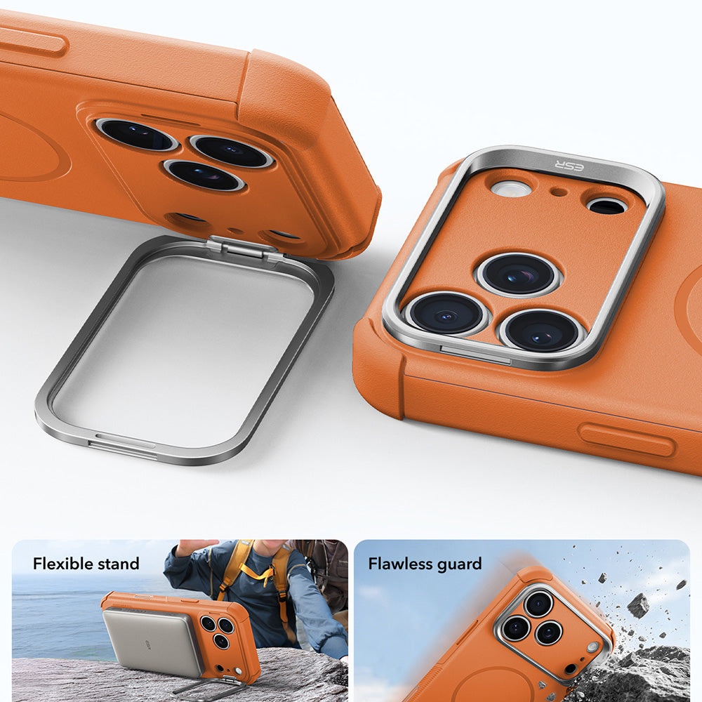 MagSafe Case for Apple iPhone 18 Pro / 17 Pro, ESR, Cyber Armor Kickstand, Orange