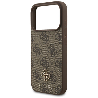 Coque MagSafe pour Apple iPhone 18 Pro / 17 Pro, Guess, 4G Small and Classic, Marron