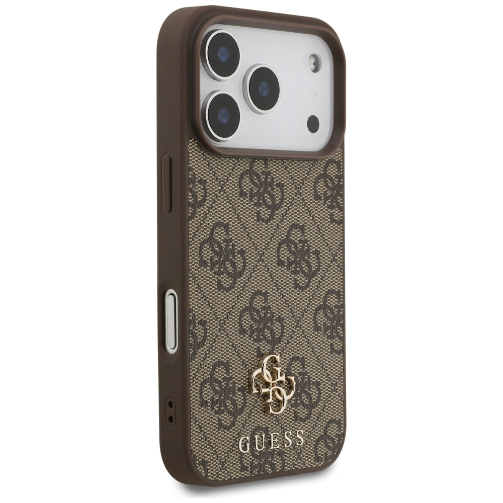 Coque MagSafe pour Apple iPhone 18 Pro / 17 Pro, Guess, 4G Small and Classic, Marron