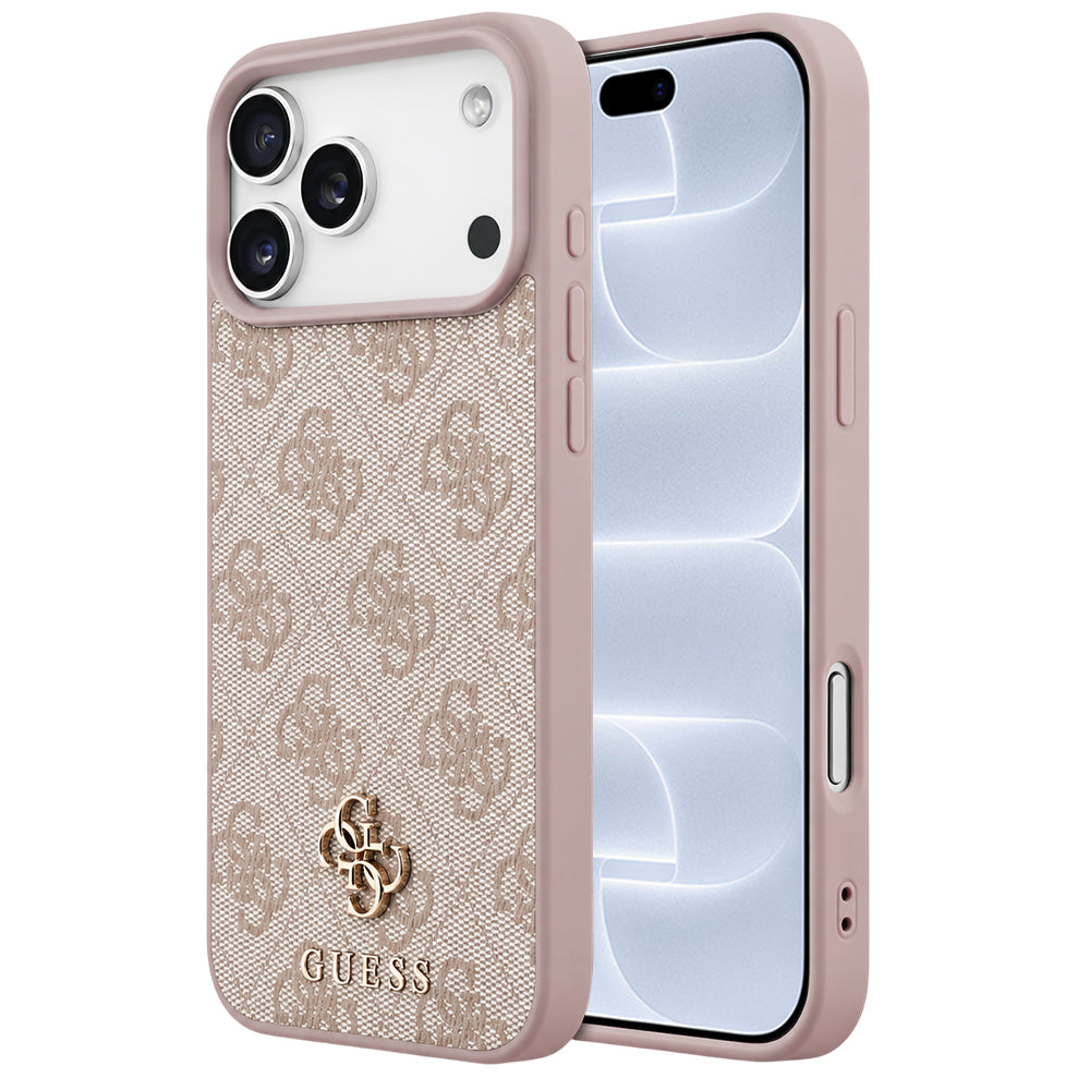 Coque MagSafe pour Apple iPhone 18 Pro / 17 Pro, Guess, 4G Small and Classic, Rose