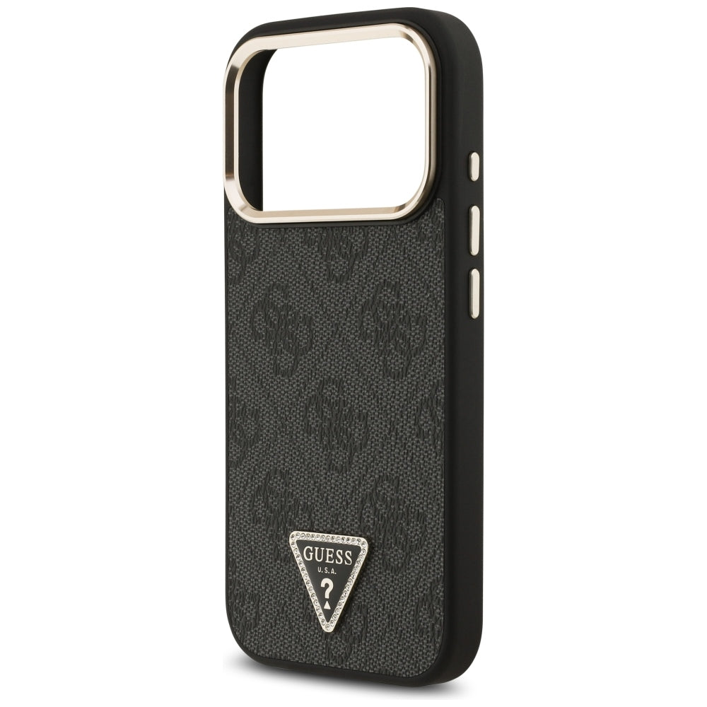 MagSafe Case for Apple iPhone 18 Pro / 17 Pro, Guess, 4G Triangle Logo, Black