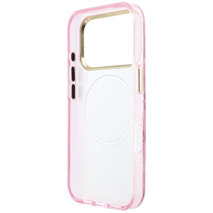 Coque MagSafe pour Apple iPhone 18 Pro / 17 Pro, Guess, IML Glitter Blossom Roses, Rose