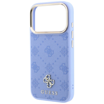Coque MagSafe pour Apple iPhone 18 Pro / 17 Pro, Guess, Peony 4G Small Logo, Bleu