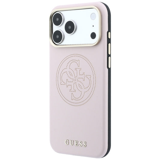 Coque MagSafe pour Apple iPhone 18 Pro / 17 Pro, Guess, Perforée 4G, Rose
