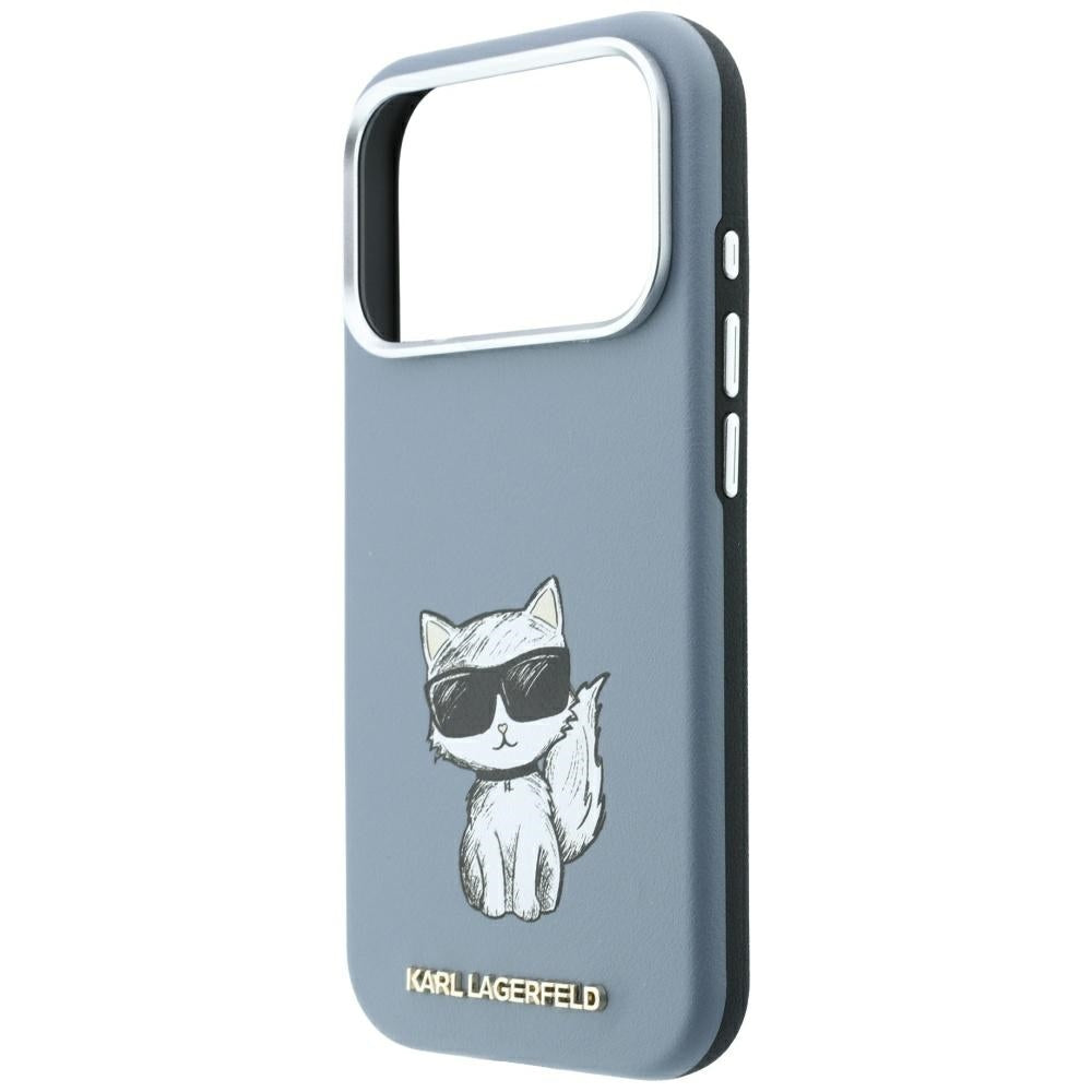 Coque MagSafe pour Apple iPhone 18 Pro / 17 Pro, Karl Lagerfeld, Choupette Sketch, Bleu