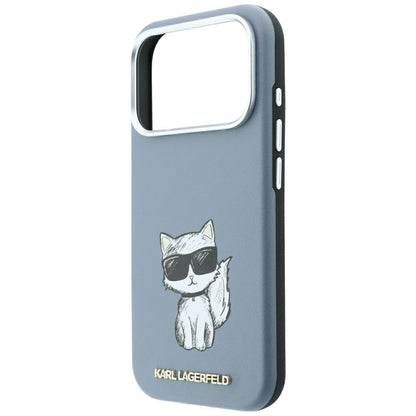 Coque MagSafe pour Apple iPhone 18 Pro / 17 Pro, Karl Lagerfeld, Choupette Sketch, Bleu