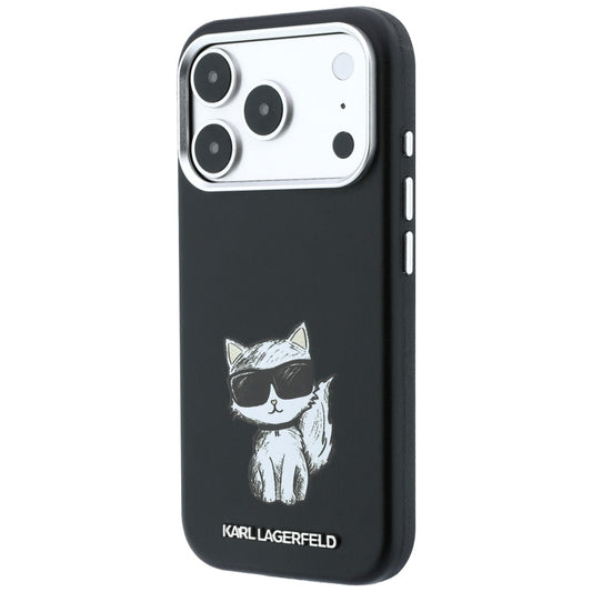 Coque MagSafe pour Apple iPhone 18 Pro / 17 Pro, Karl Lagerfeld, Choupette Sketch, Noire