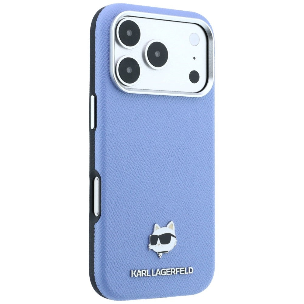 MagSafe Case for Apple iPhone 18 Pro / 17 Pro, Karl Lagerfeld, Grained Choupette Head, Blue