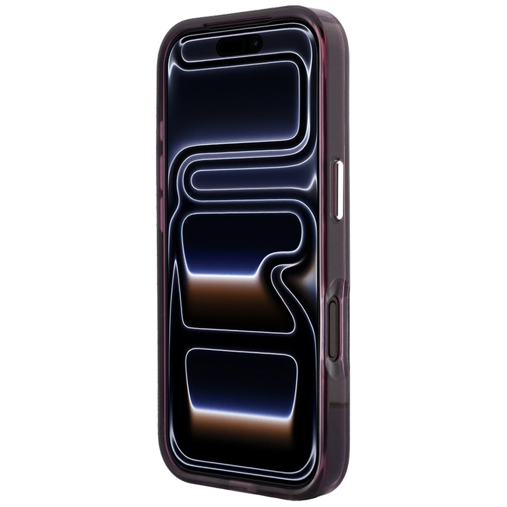 Coque MagSafe pour Apple iPhone 18 Pro / 17 Pro, Karl Lagerfeld, HC IML Choupette Body Sketch Print, Bordeaux
