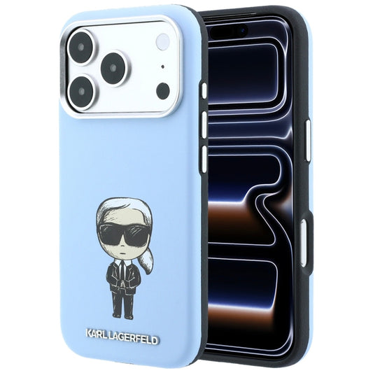 Coque MagSafe pour Apple iPhone 18 Pro / 17 Pro, Karl Lagerfeld, Ikonik Sketch, Bleue