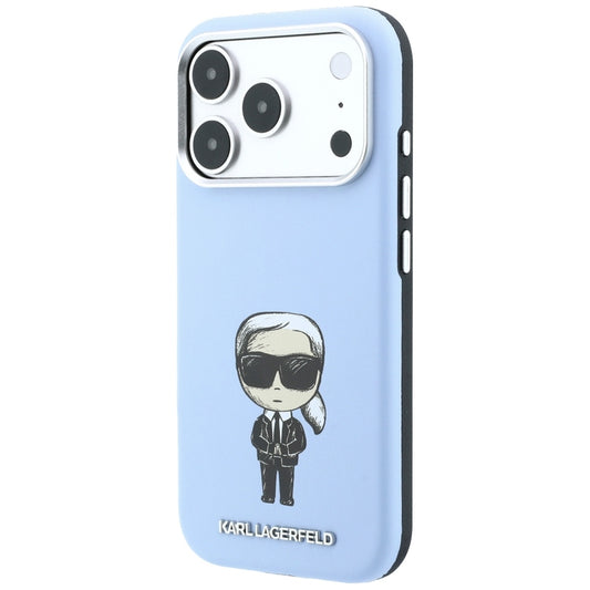 Coque MagSafe pour Apple iPhone 18 Pro / 17 Pro, Karl Lagerfeld, Ikonik Sketch, Bleue